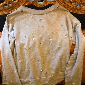 VINTAGE GRAY BARNEYS GRUNGE ROCK SWEATSHIRT S